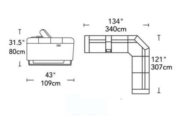 Imagen de Sala Modular 51318M con 3-Rec/Eléctricos